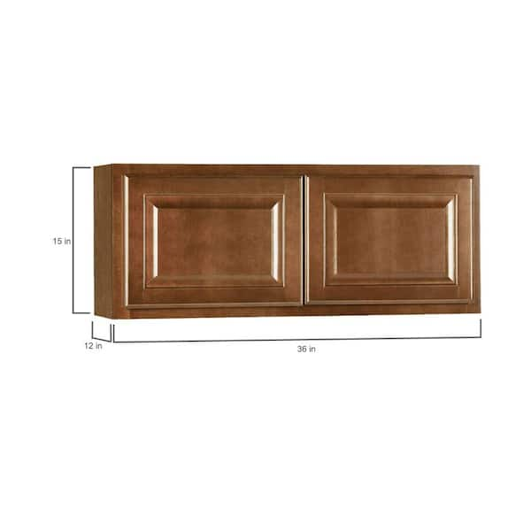 Hampton Bay Hampton Assembled 18x30x12 in. Wall Flex Kitchen Cabinet with Shelves and Dividers in Cognac Red