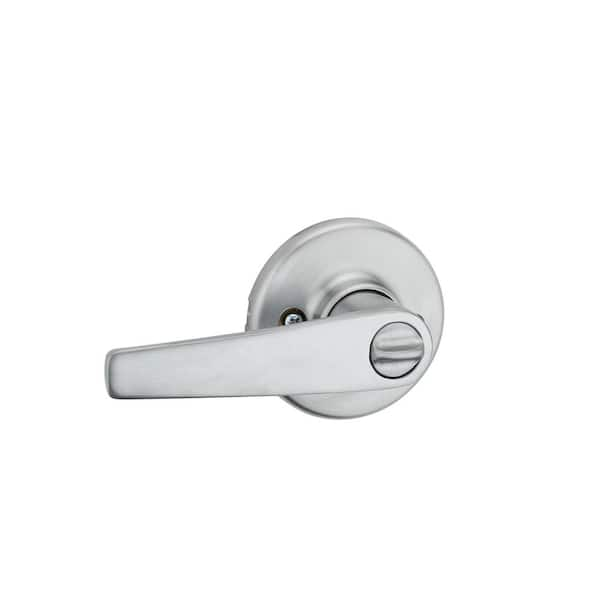 Kwikset Series Delta Satin Chrome Universal Interior Bed/Bath Privacy Door  Handle