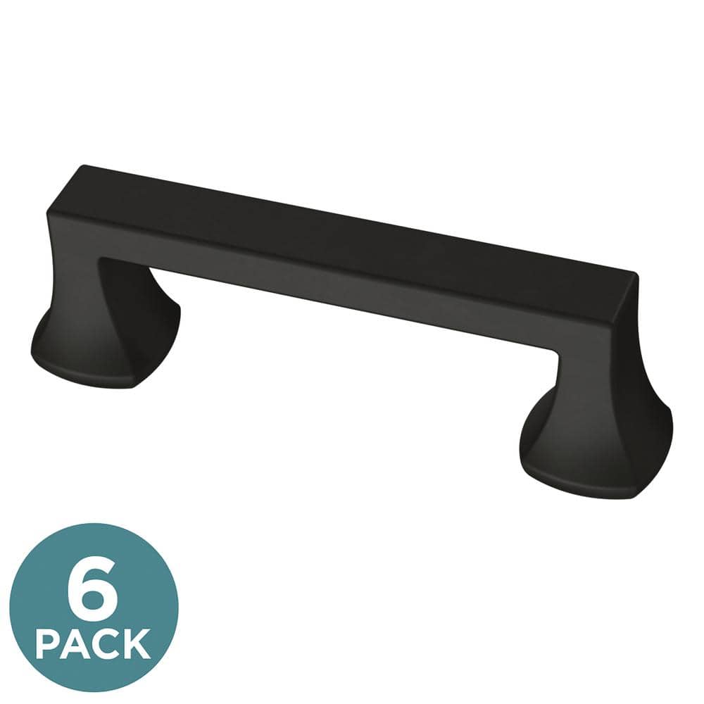 6-Pack Mandara 3 in. (76 mm) Classic Matte Black Drawer Pulls price history on PriceWatchPro