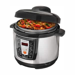 5.2 Qt. Black and Silver Electric Pressure Cooker with Browning Control