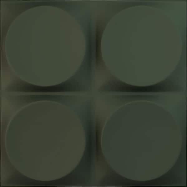 11-7/8"W x 11-7/8"H Adonis EnduraWall Decorative 3D Wall Panel, Satin Hunt Club Green (12-Pack for 11.76 Sq.Ft.)