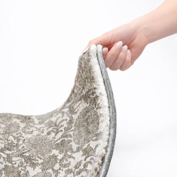 Dream Shag Premium Machine Washable Abstract ADS677 Ivory 3 ft. x 4 ft. Area Rug