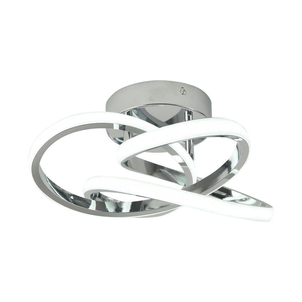 12.2 in. Modern Linear Polished Chrome Cool White Semi-Flush Mount Integrated LED for Living Dining Room Kitchen Bedroom price history on PriceWatchPro