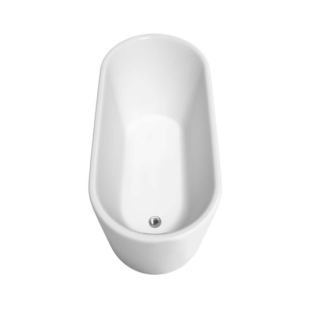 Ursula 59'' White Acrylic Freestanding Soaking Bathtub
