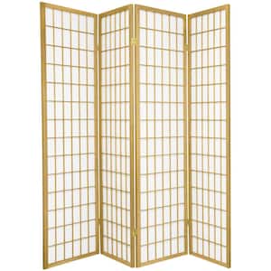 6 ft. Gold Window Pane 4-Panel Room Divider