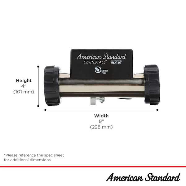EZ Install 9 in. L x 3 in. W x 4 in. H 120-Volt and 1500-Watt Whirlpool Heater in Black