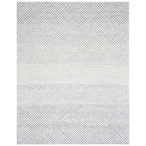 Micro-Loop Grey/Ivory 8 ft. x 10 ft. Trellis Gradient Area Rug