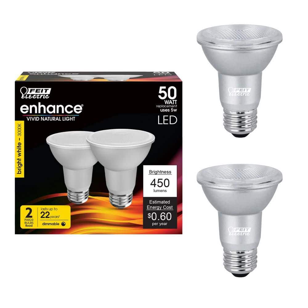 Feit Electric 50-Watt Equivalent PAR20 Dimmable CEC Title 20 90