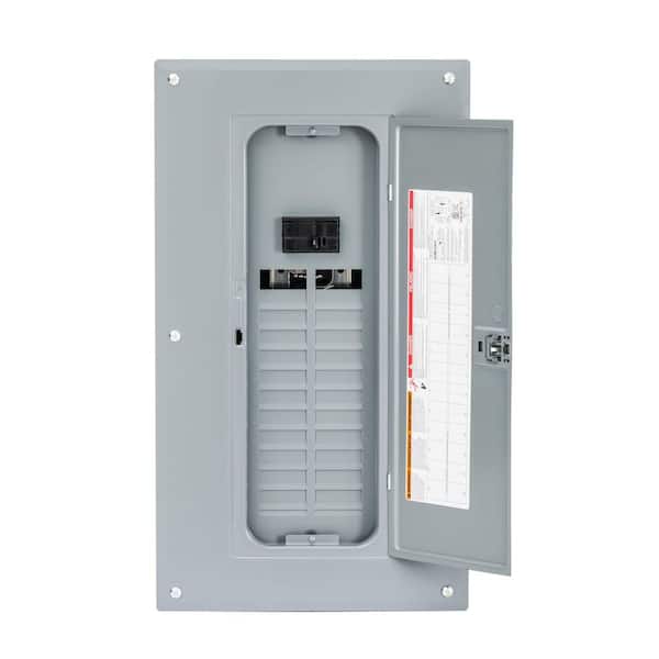 Square D Homeline 125 Amp 24-Space 48-Circuit Indoor Main Breaker Plug-On Neutral Load Center with Cover