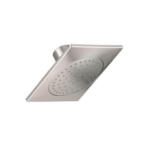 Loure 1-Spray Patterns 6. 3125 in. Rain Wall Mount Fixed Shower Head in Vibrant Polished Nickel