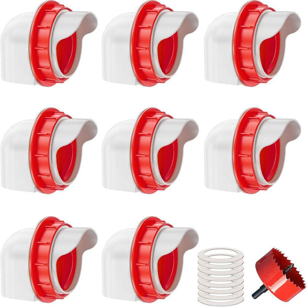 Automatic DIY Chicken Feeder Kit No Waste Design 8 Ports Rainproof Cover BPA-Free Durable Plastic for Buckets Bins price history on PriceWatchPro