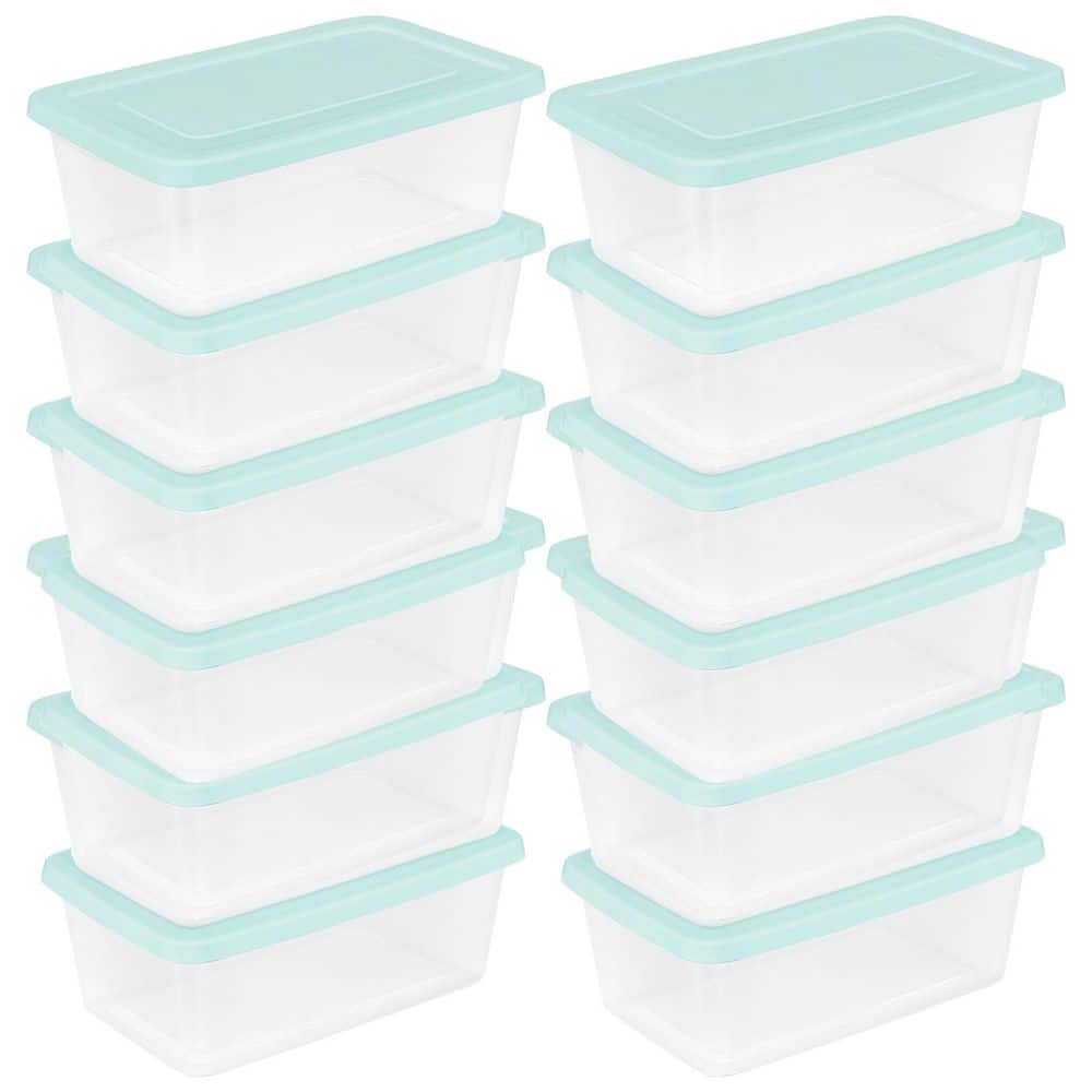 6 qt. Storage Boxes, Clear Plastic Containers with Lid, Set of 30, Mint