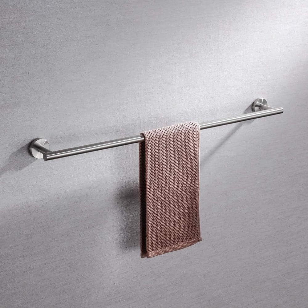 Bathroom 30 in. Wall Mounted Towel Bar Rustproof Towel Rack in Brushed Nickel price history on PriceWatchPro