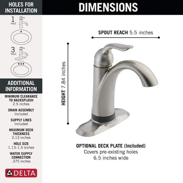 Delta Lahara Single Handle Single Hole Bathroom Faucet with