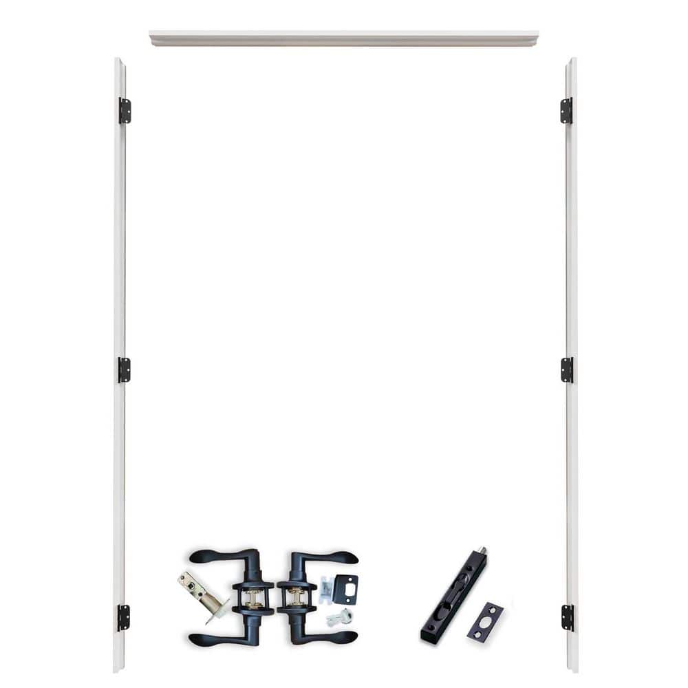 72 in. x 96 in. Primed Wood Knock Down Door Frame 3-Piece Plus Weather Seal Universal-Handed Reversible for French Door price history on PriceWatchPro