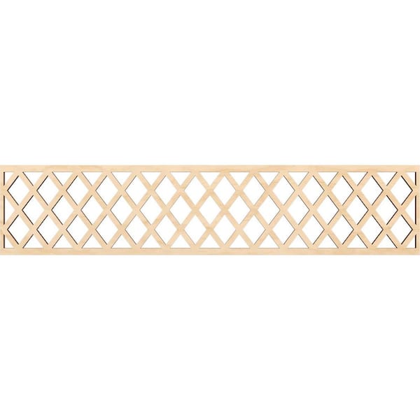 Ekena Millwork Manchester Fretwork 0.375 in. D x 46.75 in. W x 10 in. L Birch Wood Panel Moulding