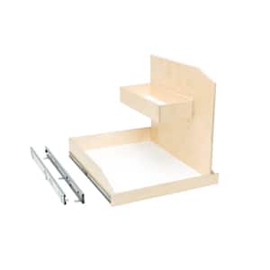 Made-To-Fit Sink Caddy Slide-Out Shelf Full-Extension with Soft Close Choice of Wood Front