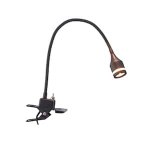 14.5 in. Black Prospect LED Clip Lamp