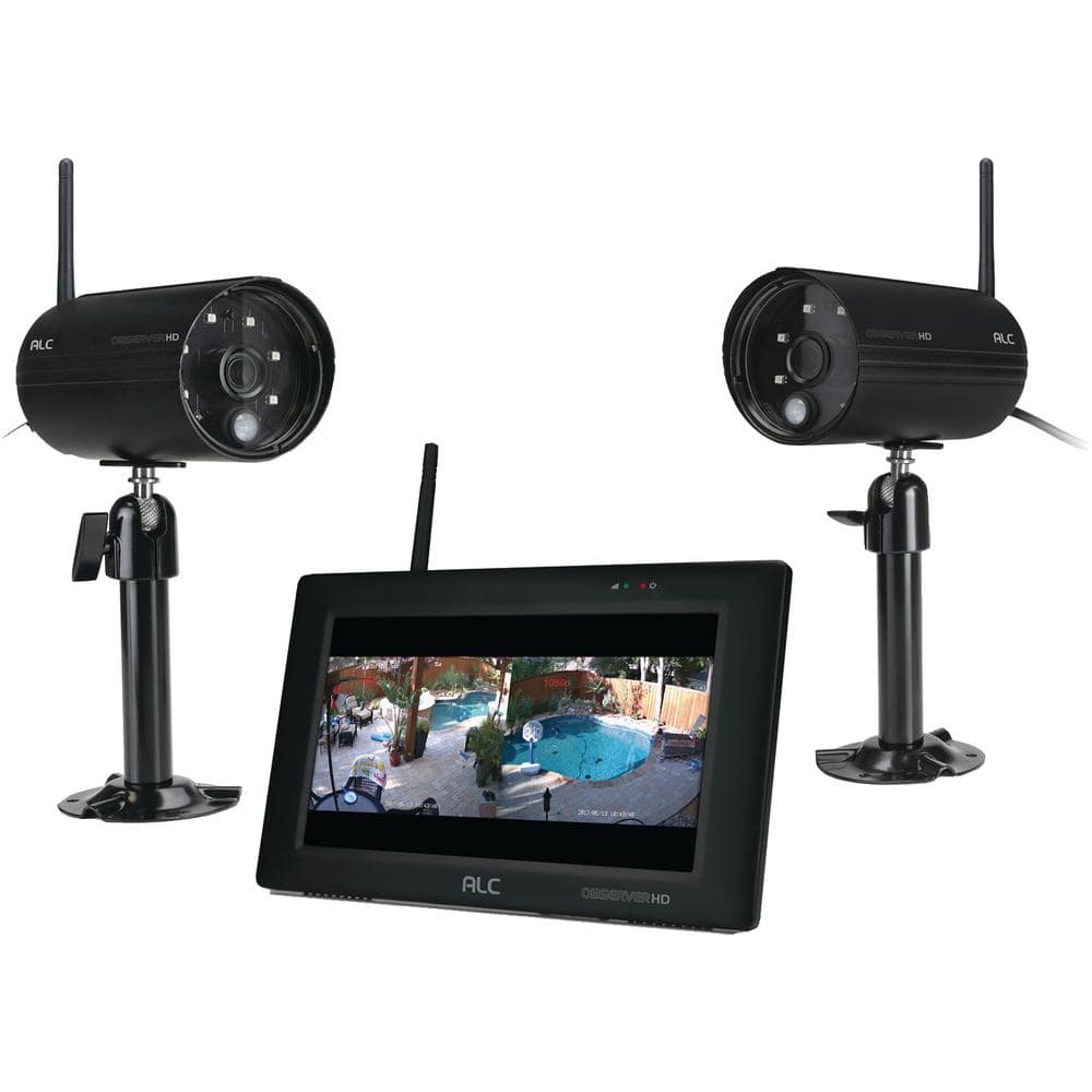 Alc Observer Channel P Wired Hd Security Camera Kit With In Touchscreen Monitor And