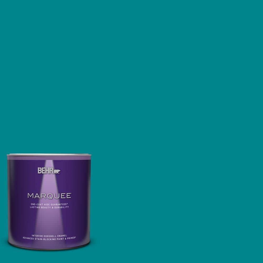 BEHR MARQUEE 1 qt. 500B7 Tucson Teal Eggshell Enamel Interior Paint