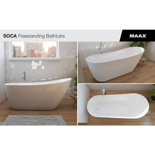 MAAX Soca 67 in. x 29 in. Acrylic Non-Whirlpool Freestanding