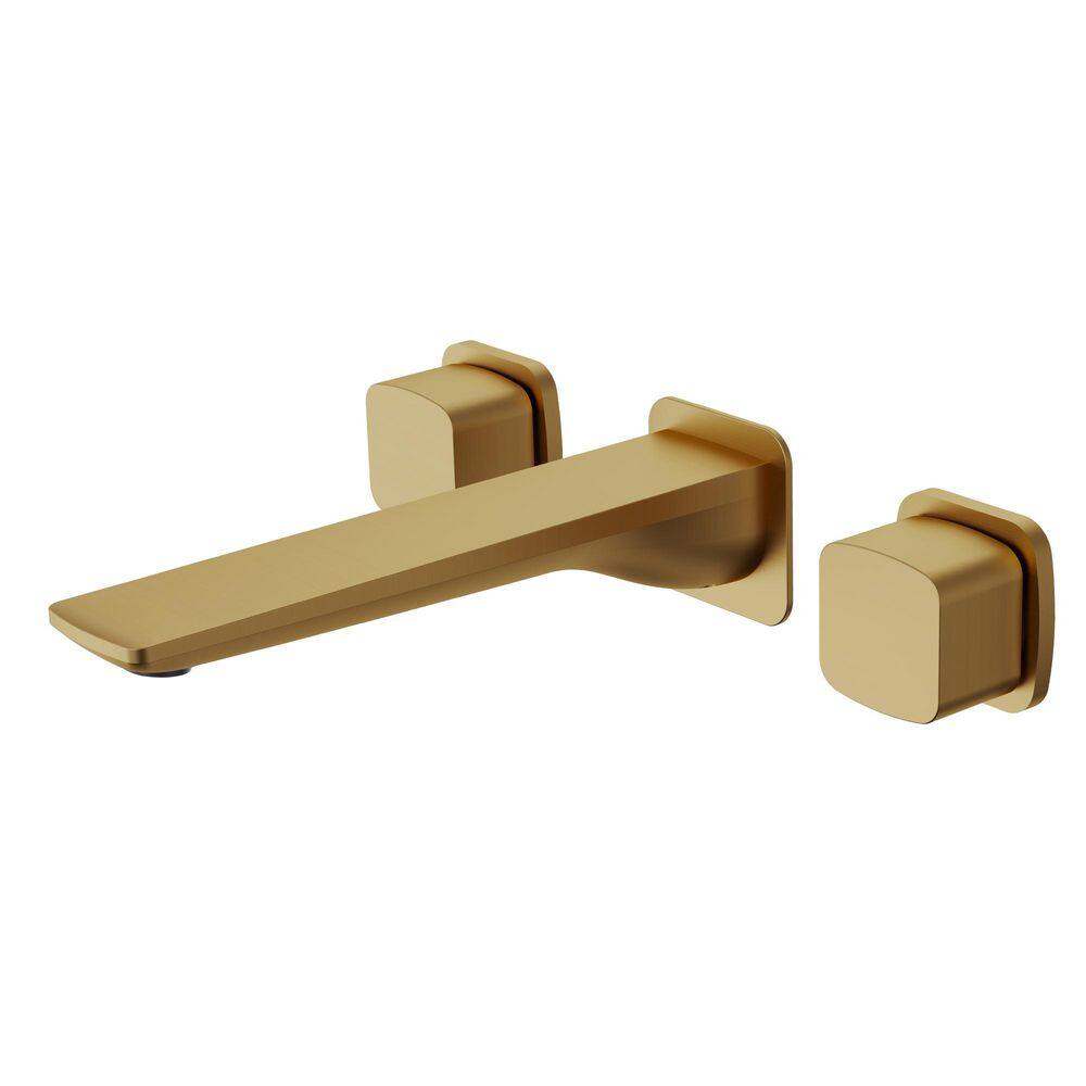 2 Handle Wall Mounted Roman Tub Faucet Simple Straight Tub Faucet in Brushed Gold price history on PriceWatchPro