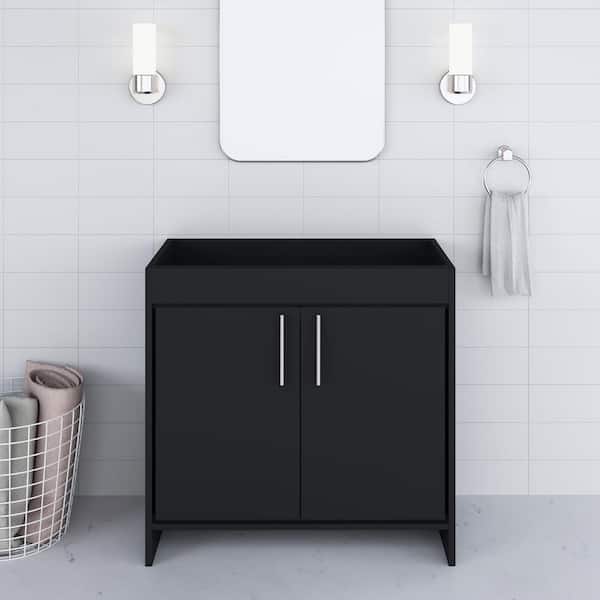 Villa 36 in. W x 18 in. D Bath Vanity Cabinet Only in Black