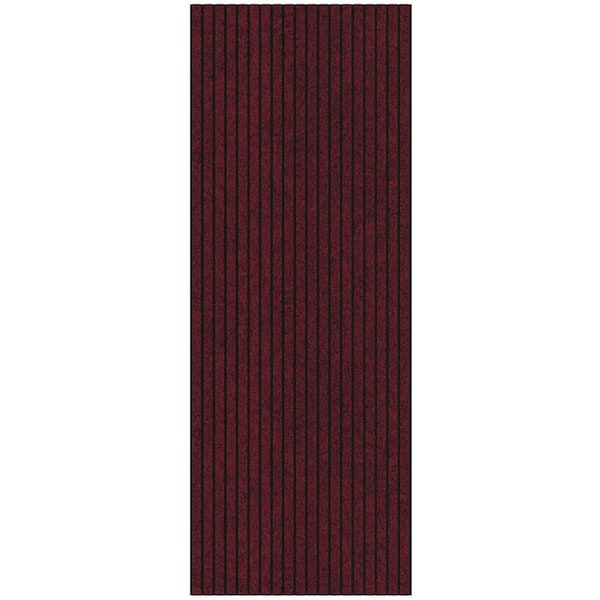 Ottomanson Lifesaver Scrape Rib Non-Slip Custom Long Hallway Runner Rug 2 ft. 7 in. x 2 ft. Red Ribbed Polyester Garage Flooring