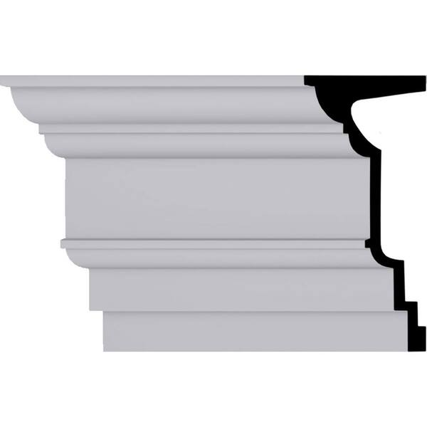 Ekena Millwork Traditional Massive Smooth 8.375 in. D x 8.375 in. W x 94.5 in. L Polyurethane Crown Moulding