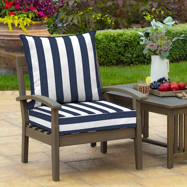 Arden selections sapphire aurora stripe outdoor chair discount cushion