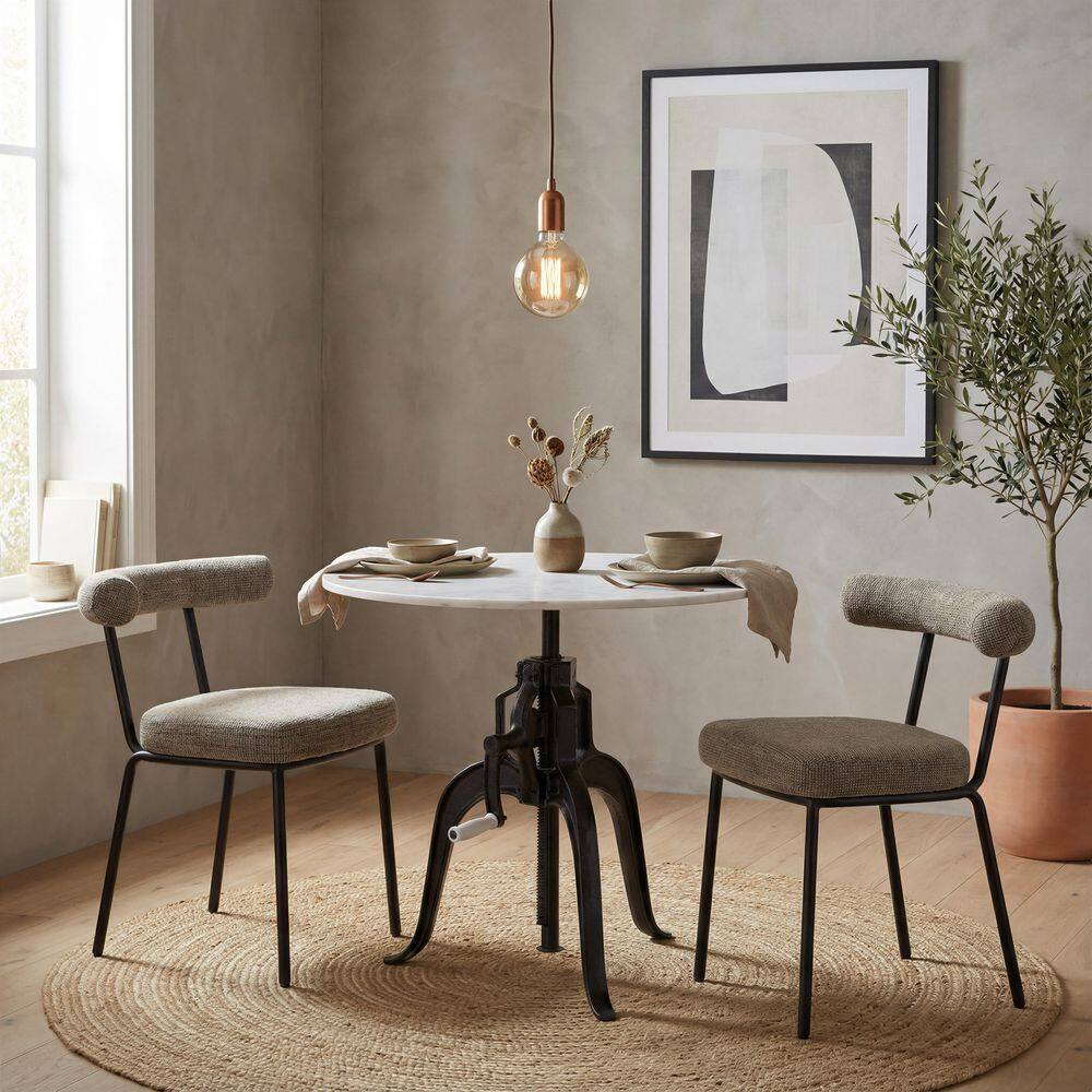 Kede Green Tweed Chenille Fabric Dining Chair (Set of 2) price history on PriceWatchPro