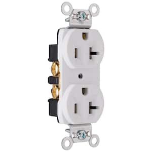 Pass and Seymour 20 Amp 125-Volt Commercial Grade Backwire Duplex Outlet, White