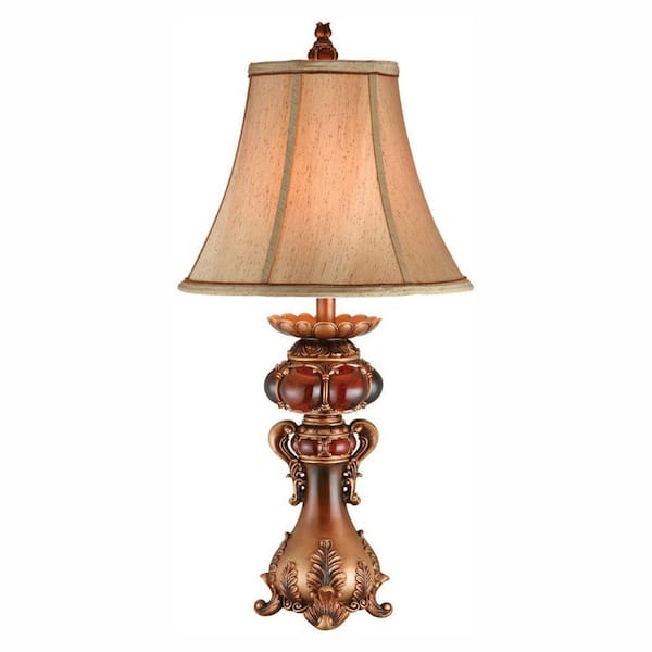 ORE International 31 in. Brown Table Lamp