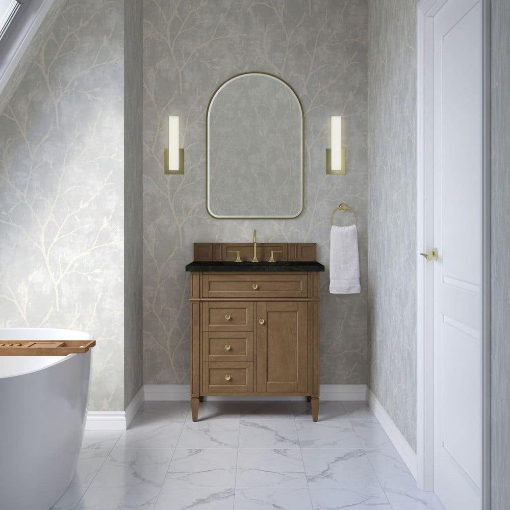 Brittany 30.0 in. Single Bath Vanity in Pecan with Phantome Engineered Composite Top price history on PriceWatchPro