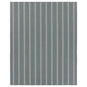 Barclay Butera Memento Slate/Ivory 2 ft. x 3 ft. Striped Handmade Indoor/Outdoor Area Rug