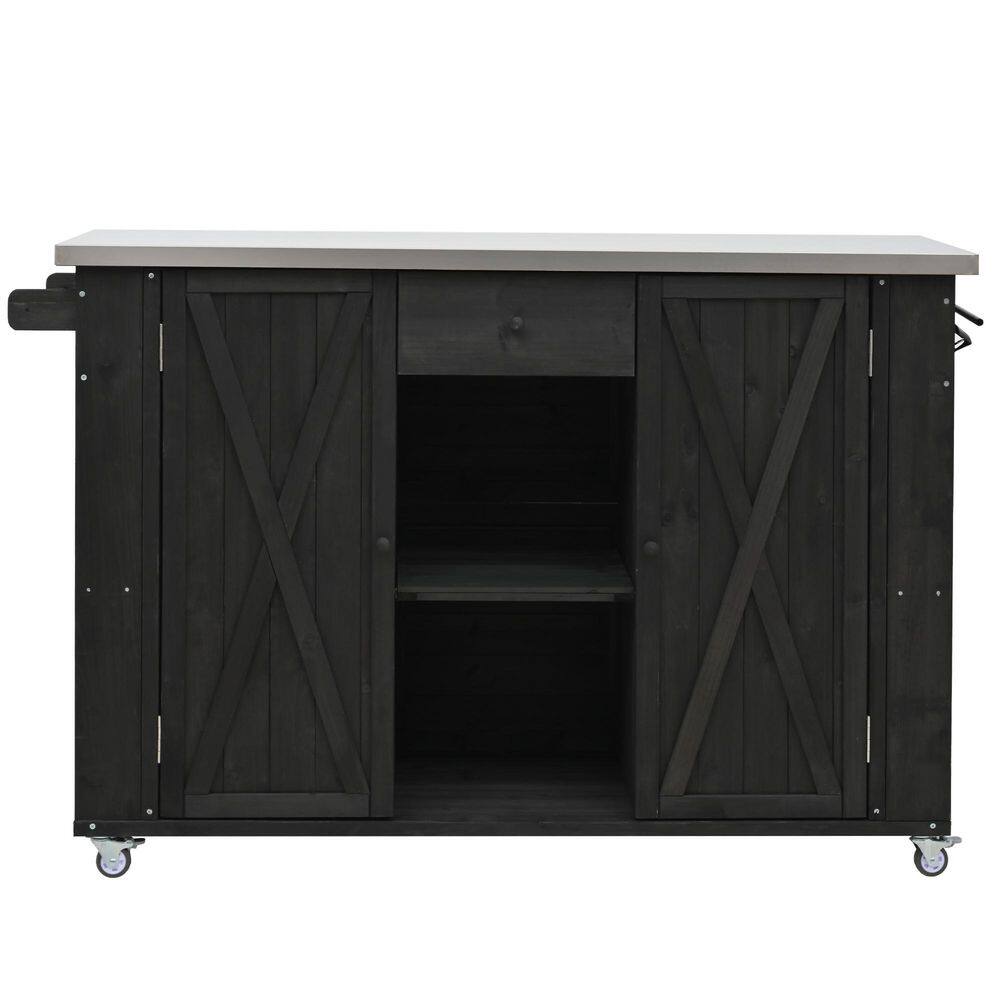 Outdoor Kitchen Island with Stainless Steel Top, Ample Storage Space, Towel and Spice Racks and a Bottle Opener price history on PriceWatchPro