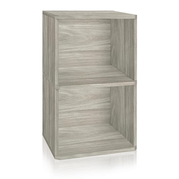 Way Basics Marley Aspen Grey Eco zBoard 2-Shef Vinyl Record Storage