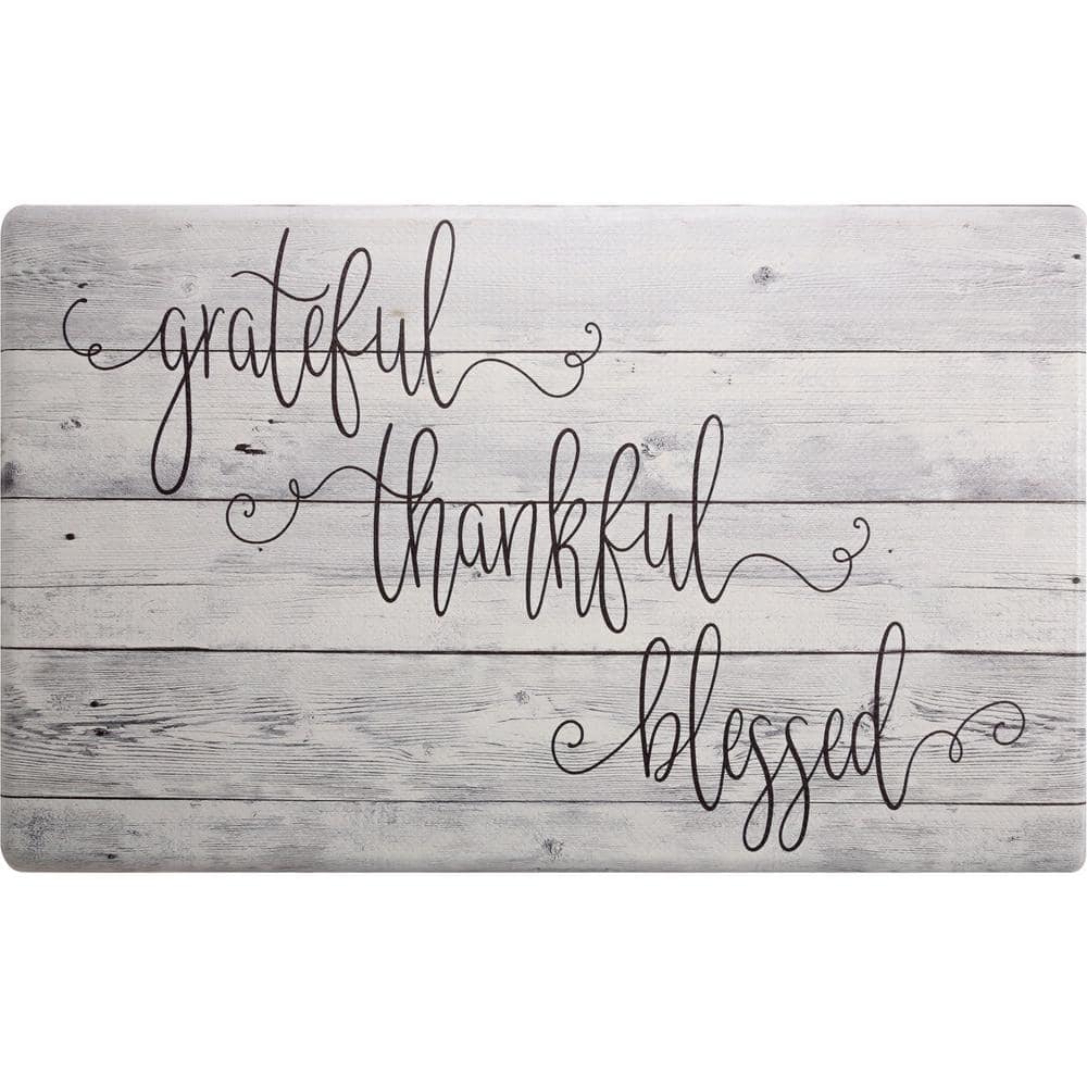 Home Dynamix Cozy Living Grateful Thankful Modern Farmhouse Grey 17.5 ...