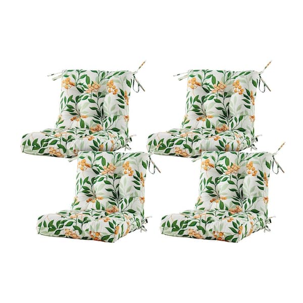 ARTPLAN Seat/Back Outdoor Chair Cushion Patio Cushion Tie Tufted Replacement for Patio Furniture 20 in. x20 in. x4 in.
