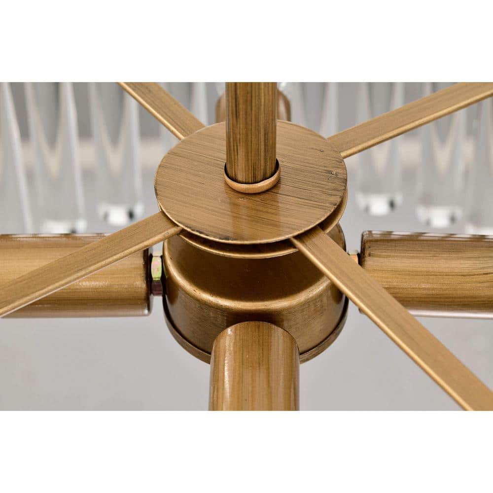 Casandra 16.1'' Brushed Brass and Crystal Chandelier