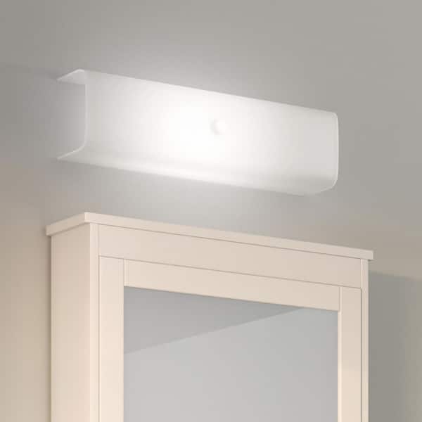 Channel Glass Collection 2-Light White White Glass Traditional Bath Vanity Light