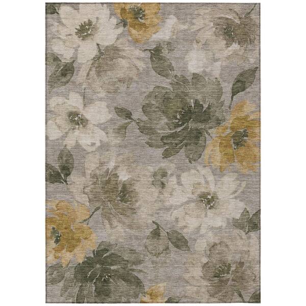 Chantille Machine Washable Indoor/Outdoor Abstract ACN3014 Gray 9 ft. x 12 ft. Area Rug