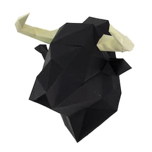 Black 3D Bull Head Paper Trophy by Agent Paper