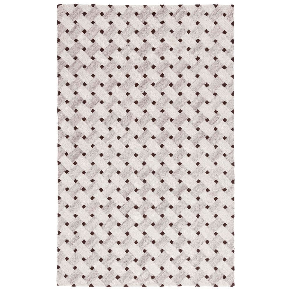 Genre 3 ft. x 5 ft. Ivory/Brown Spotted Lattice Area Rug price history on PriceWatchPro