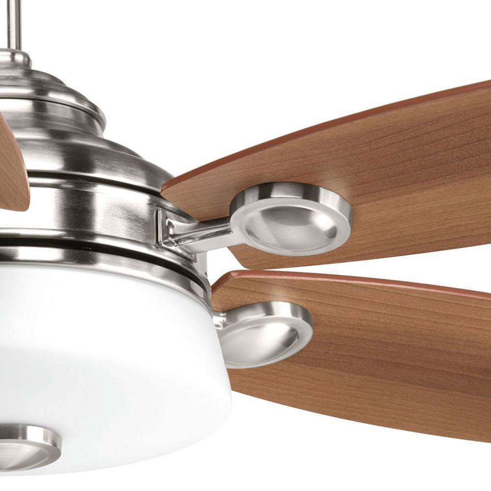 Nickel 54" Ceiling Fan with LED Light and Remote