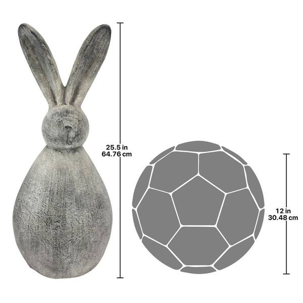 Design Toscano Bunny Bunch Welcome-Schild In Beige – Dekorative Garten- Oder Wohnaccessoires