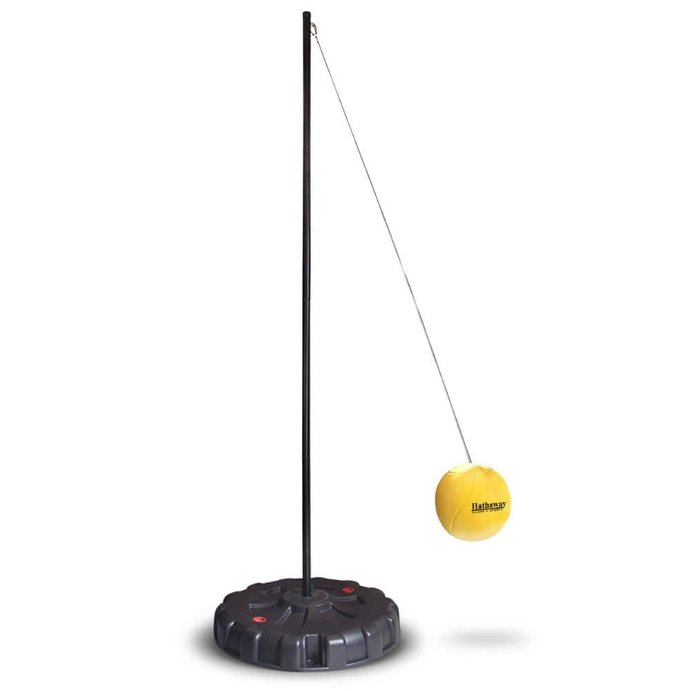 UPC 672875000012 product image for Tetherball Set with Fillable Base in Black/Yellow | upcitemdb.com