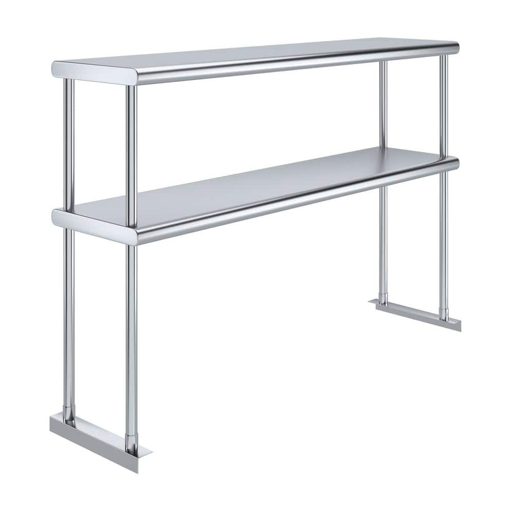 48" Stainless Steel Double-Tier Kitchen Overshelf