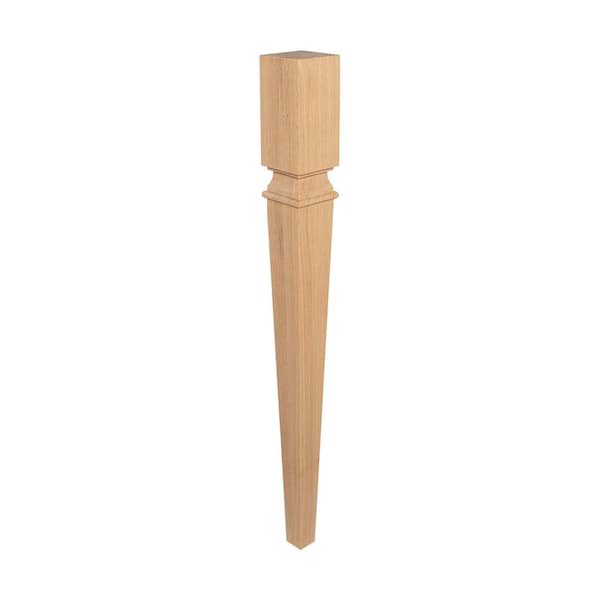American Pro Decor 33-1/2 in. x 3-1/2 in. Unfinished North American Solid Oak Kitchen Island Leg
