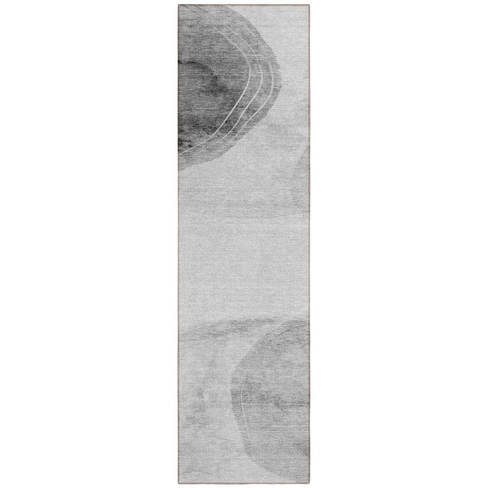 Gray and Light Gray 2 ft. x 8 ft. Woven Abstract Runner Indoor/Outdoor Area Rug price history on PriceWatchPro